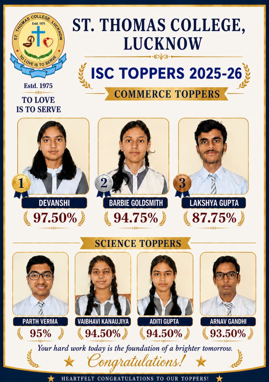 St. Thomas College ISC Toppers 2025-26